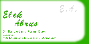 elek abrus business card